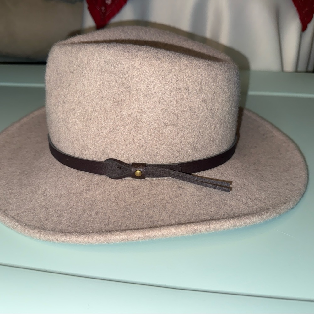 Scala Tan Wool Hat with Brown Band